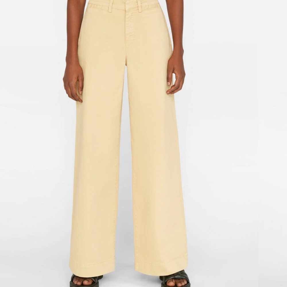 Frame Wide Leg Tomboy Trouser -- Washed Tan size 26